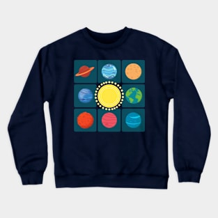 Cute Planets & Galaxy Crewneck Sweatshirt